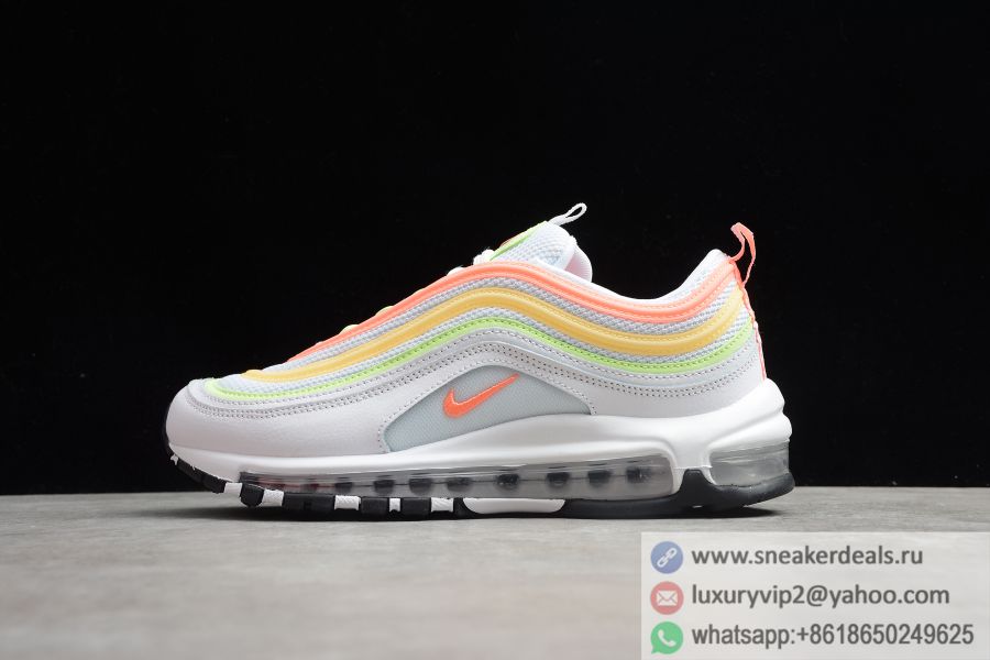 Nike Air Max 97 Essential WhiteMelon TintBarely Volt-Atomic Pink CZ6087-100 Women Shoes
